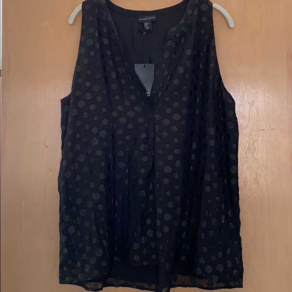 Beautiful black shimmery polka dot shirt